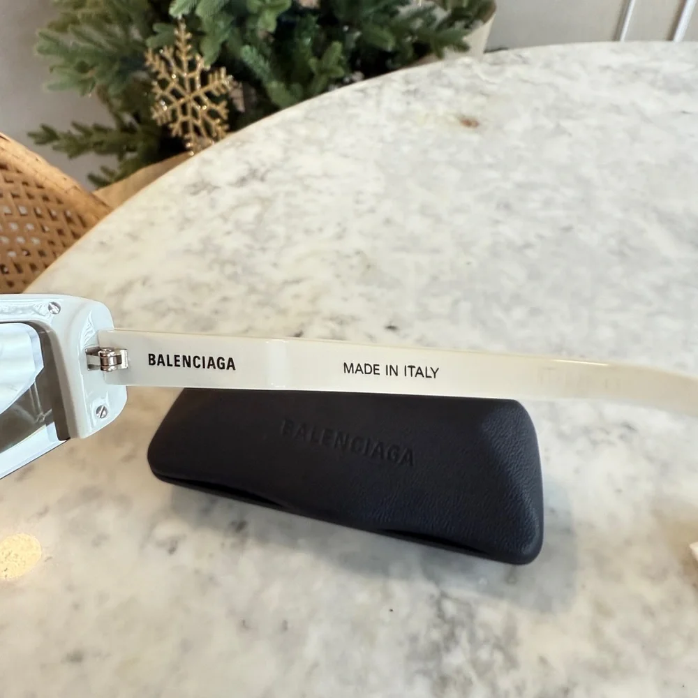 Balenciaga Futuristic Silver Glasses